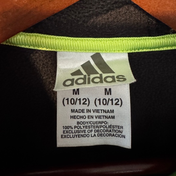 ✨ adidas Neon Stripe Zip-Up Hoodie Track Jacket ✨ - Picture 2 of 4